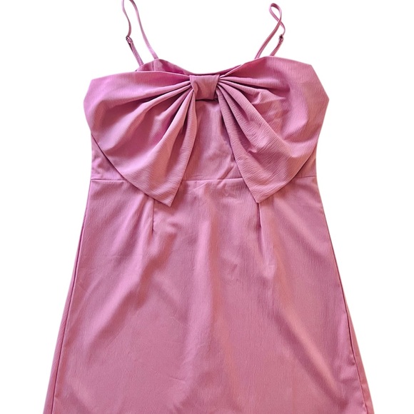 size L - bubblegum pink mini bow dress - Picture 2 of 9